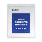 Self-Adhesive Shop Ticket Holders, Super Heavy, 15 Sheets, 8.5 x 11, 50/Box-(CLI70911)