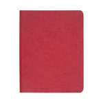 Pressboard Report Cover with Tyvek Reinforced Hinge, Two-Piece Prong Fastener, 3" Capacity, 8.5 x 11, Red/Red-(ACC25978)