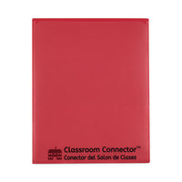 Classroom Connector Folders, 11 x 8.5, Red, 25/Box-(CLI32004)