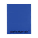 Classroom Connector Folders, 11 x 8.5, Blue, 25/Box-(CLI32005)