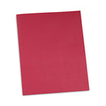 Two-Pocket Portfolio, Embossed Leather Grain Paper, 11 x 8.5, Red, 25/Box-(UNV56611)