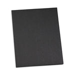 Two-Pocket Portfolio, Embossed Leather Grain Paper, 11 x 8.5, Black, 25/Box-(UNV56616)