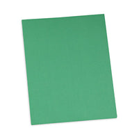 Two-Pocket Portfolios with Tang Fasteners, 0.5" Capacity, 11 x 8.5, Green, 25/Box-(UNV57117)