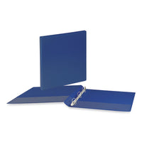 Slant D-Ring View Binder, 3 Rings, 1.5" Capacity, 11 x 8.5, Navy Blue-(UNV20718)