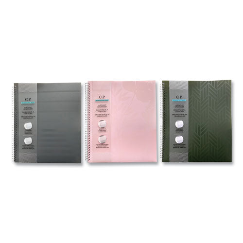 Noted Neutrals Glossy 10-Pocket Portfolio Folder, 11 x 8.5, Assorted-(CPP93005)