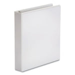 Economy Round Ring View Binder, 3 Rings, 0.5" Capacity, 11 x 8.5, White, 12/Carton-(UNV20952CT)