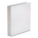 Economy Round Ring View Binder, 3 Rings, 1.5" Capacity, 11 x 8.5, White, 12/Carton-(UNV20972CT)