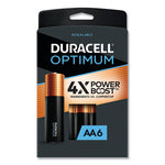 Optimum Alkaline AA Batteries, 6/Pack-(DUROPT1500B6PRT)