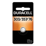 Button Cell Battery, 303/357, 1.5 V, 6/Box-(DURD303357PK)