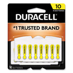 Hearing Aid Battery, #10, 16/Pack-(DURDA10B16ZM10)