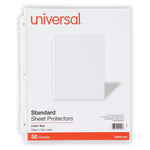 Top-Load Poly Sheet Protectors, Standard Gauge, Letter, Clear, 50/Pack-(UNV21124)