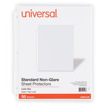 Top-Load Poly Sheet Protectors, Std Gauge, Nonglare, Clear, 50/Pack-(UNV21126)