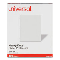 Top-Load Poly Sheet Protectors, Heavy Gauge, Letter Size, Clear, 100/Pack-(UNV21132)