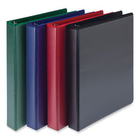 Durable D-Ring View Binders, 3 Rings, 1" Capacity, 11 x 8.5, Black/Blue/Green/Red, 4/Pack-(SAMMP46409)