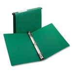 Hanging Storage Flexible Non-View Binder with Round Rings, 3 Rings, 1" Capacity, 11 x 8.5, Green-(AVE14802)